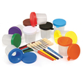 Creativity Street Paint Cups with Brushes, 10 Assorted Colors, 20 Pieces PAC5104